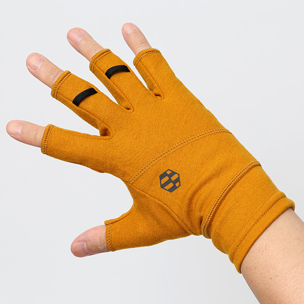  手袋 メンズ 防寒 日本製 ブランド メリノウール イエロー 黄色 男性 自転車 ビジネス スーツ 自転車通勤 タッチパネル スマホ操作可能 プレゼント クリスマス ギフト handson grip(ハンズオングリップ) Hobo 1J
