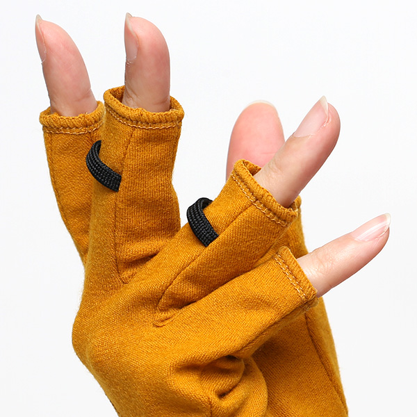 手袋 レディース 防寒 日本製 ブランド メリノウール イエロー 黄色 女性 自転車 ビジネス スーツ 自転車通勤 タッチパネル スマホ操作可能 プレゼント クリスマス ギフト handson grip(ハンズオングリップ) Hobo 1J