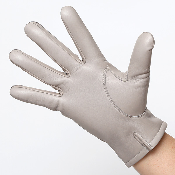  手袋 メンズ カシミヤ裏地 イタリア製仔羊革 国産 グレー グレイ 灰色 本革 レザー グローブ 防寒 KURODA(クロダ)