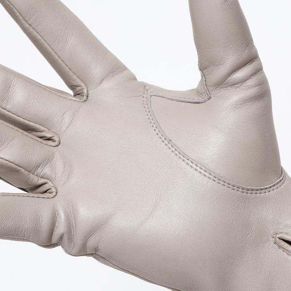  手袋 メンズ カシミヤ裏地 イタリア製仔羊革 国産 グレー グレイ 灰色 本革 レザー グローブ 防寒 KURODA(クロダ)