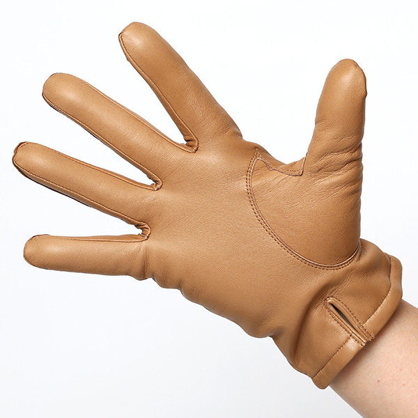  手袋 メンズ カシミヤ裏地 イタリア製仔羊革 国産 ベージュ 肌色 本革 レザー グローブ 防寒 KURODA(クロダ)