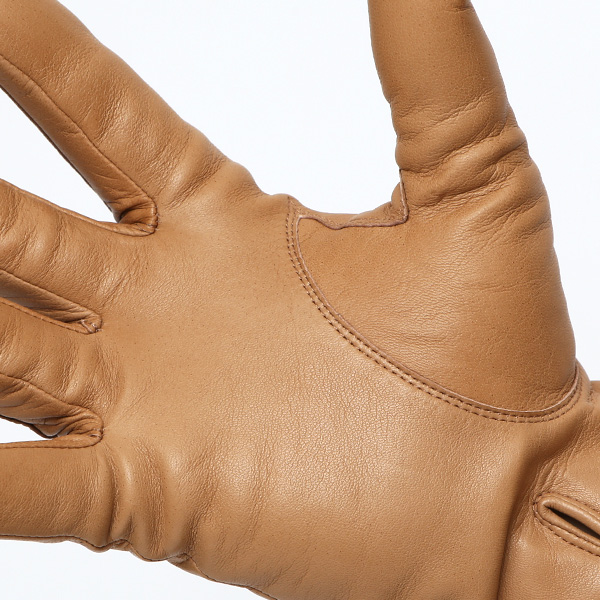  手袋 メンズ カシミヤ裏地 イタリア製仔羊革 国産 ベージュ 肌色 本革 レザー グローブ 防寒 KURODA(クロダ)