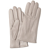 KURODA(クロダ) イタリーラム カシミヤ100％裏地 三本山 レディース 本革手袋 ライトグレーB