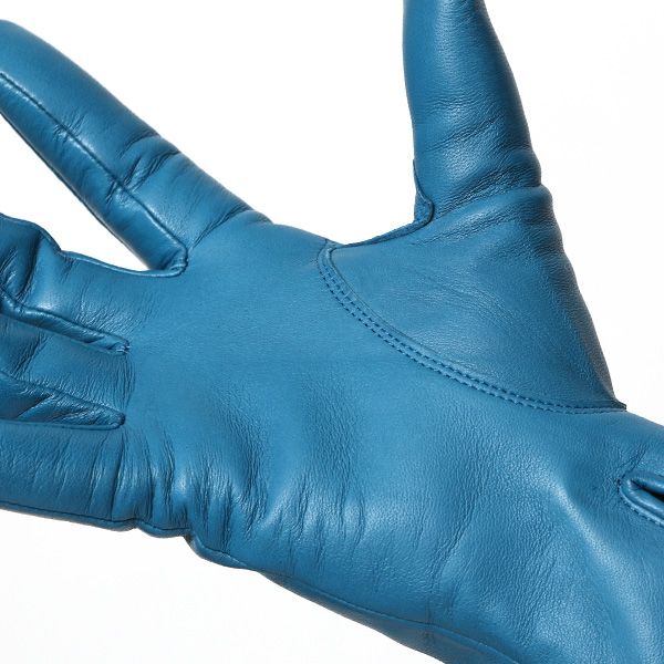  KURODA(クロダ) 革手袋 レディース カシミヤ裏地 ブルー ネイビー 青色 防寒 グローブ 本革 レザー ウィメンズ 女性 通勤 スーツ ビジネス キレイめ 高級