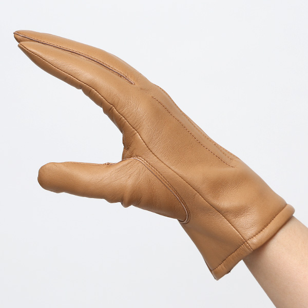  KURODA(クロダ) 革手袋 レディース カシミヤ裏地 ベージュ 肌色 防寒 グローブ 本革 レザー ウィメンズ 女性 通勤 スーツ ビジネス キレイめ 高級