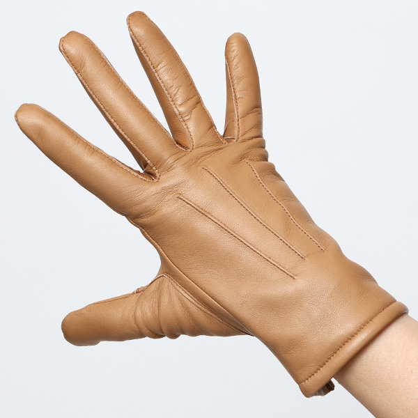 KURODA(クロダ) 革手袋 レディース カシミヤ裏地 ベージュ 肌色 防寒 グローブ 本革 レザー ウィメンズ 女性 通勤 スーツ ビジネス キレイめ 高級