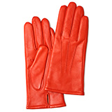 KURODA(クロダ) イタリーラム カシミヤ100％裏地 三本山 レディース 本革手袋 レッドオレンジ