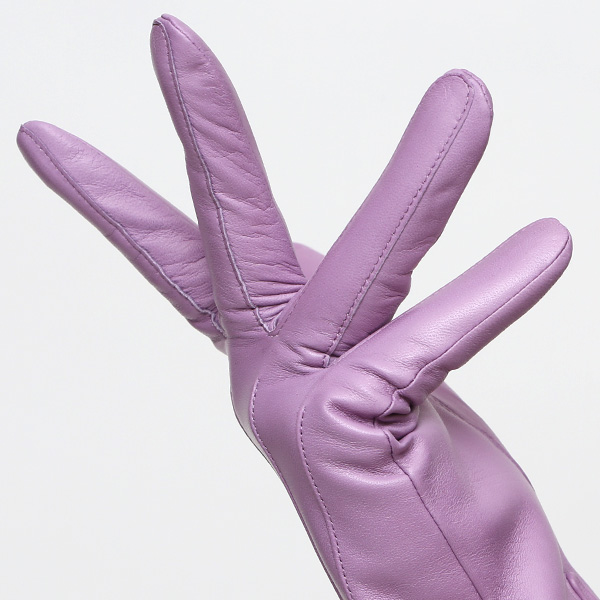  KURODA(クロダ) 革手袋 レディース カシミヤ裏地 パープル 紫色 防寒 グローブ 本革 レザー ウィメンズ 女性 通勤 スーツ ビジネス キレイめ 高級