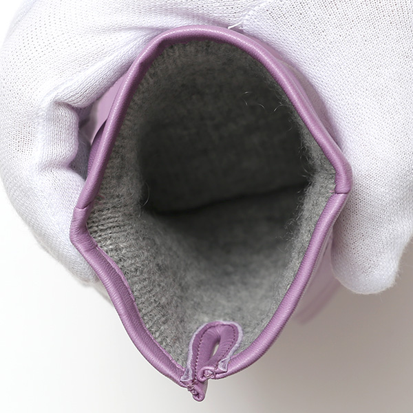  KURODA(クロダ) 革手袋 レディース カシミヤ裏地 パープル 紫色 防寒 グローブ 本革 レザー ウィメンズ 女性 通勤 スーツ ビジネス キレイめ 高級