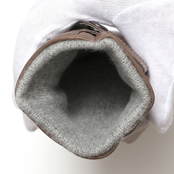  手袋 メンズ レザー スマホ対応 イタリーラム カシミヤ100％ 本革 グローブ 防寒 ベルト付き 革手袋 グレー グレイ 灰色 本革 グローブ ブランド ギフト クリスマス バレンタイン 男性用 高級 手袋 日本製 クロダ(KURODA)