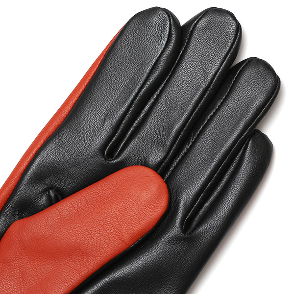 手袋 メンズ スマホ対応 レザーグローブ ベルト リブ付き タッチパネル 革手袋 防寒 冬 温かい てぶくろ オレンジ 橙色 日本製 ブランド プレゼント ギフト 彼氏 旦那 男性 クリスマス バレンタイン 手袋 クロダ(KURODA)