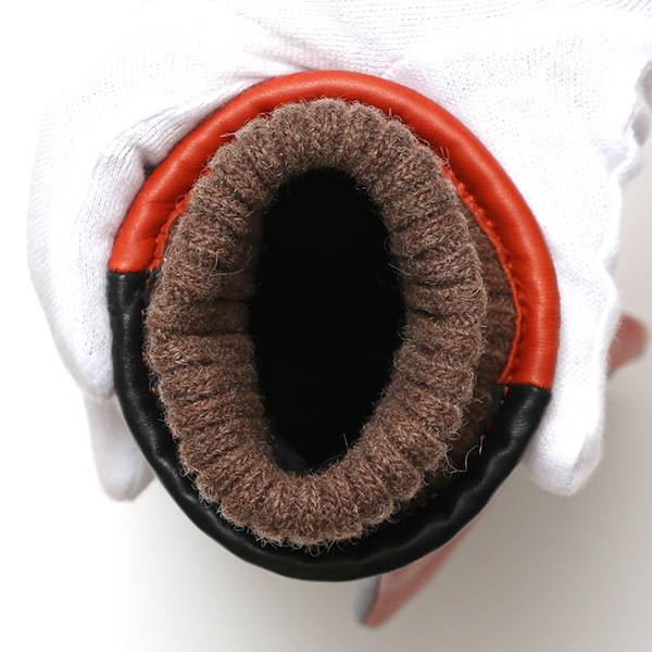 手袋 メンズ スマホ対応 レザーグローブ ベルト リブ付き タッチパネル 革手袋 防寒 冬 温かい てぶくろ オレンジ 橙色 日本製 ブランド プレゼント ギフト 彼氏 旦那 男性 クリスマス バレンタイン 手袋 クロダ(KURODA)