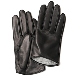 KURODA(クロダ) イタリーラム カシミヤ100％裏地 ショート丈 レディース 本革手袋 ブラック