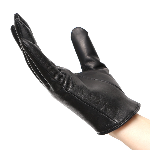  手袋 レディース 本革 カシミヤ裏地 ショート丈 防寒 革手袋 日本製 ブランド ブラック 黒 黒色 30代 40代 50代 女性 通勤 ビジネス プレゼント 化粧箱付き おしゃれ 高級 KURODA(クロダ)
