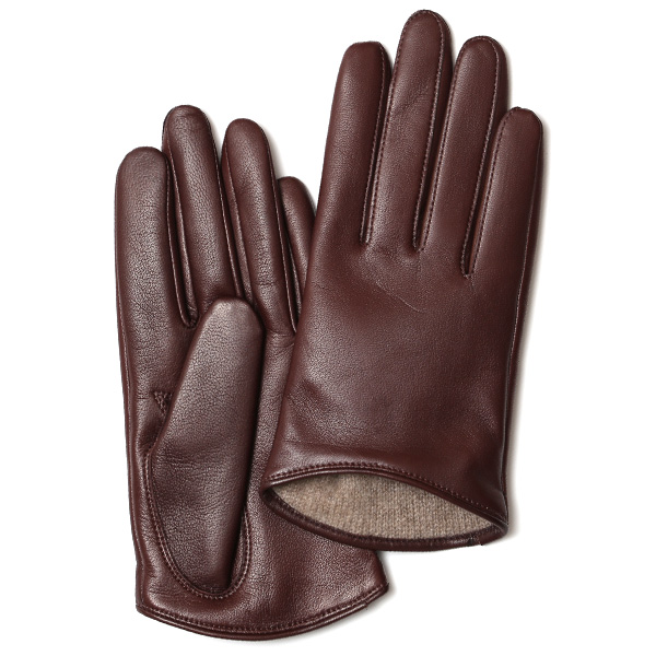  手袋 レディース 本革 カシミヤ裏地 ショート丈 防寒 革手袋 日本製 ブランド ブラウン 茶 茶色 30代 40代 50代 女性 通勤 ビジネス プレゼント 化粧箱付き おしゃれ 高級 KURODA(クロダ)