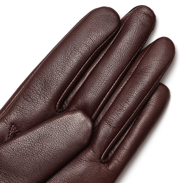 手袋 レディース 本革 カシミヤ裏地 ショート丈 防寒 革手袋 日本製 ブランド ブラウン 茶 茶色 30代 40代 50代 女性 通勤 ビジネス プレゼント 化粧箱付き おしゃれ 高級 KURODA(クロダ)