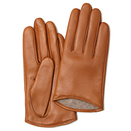 KURODA(クロダ) イタリーラム カシミヤ100％裏地 ショート丈 レディース 本革手袋 キャメル