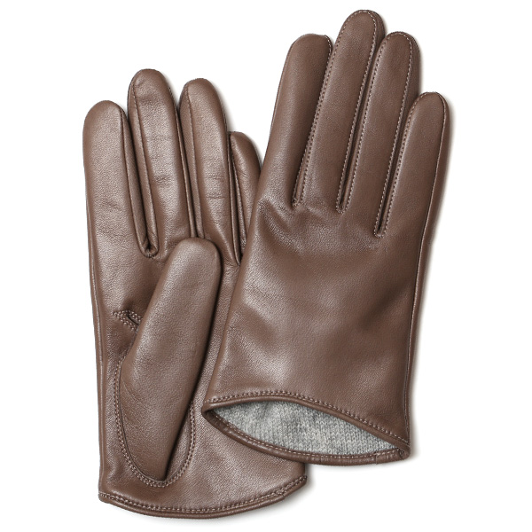  手袋 レディース 本革 カシミヤ裏地 ショート丈 防寒 革手袋 日本製 ブランド グレー グレイ 灰色 30代 40代 50代 女性 通勤 ビジネス プレゼント 化粧箱付き おしゃれ 高級 KURODA(クロダ)