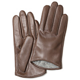 KURODA(クロダ) イタリーラム カシミヤ100％裏地 ショート丈 レディース 本革手袋 グレー