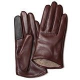 KURODA(クロダ) イタリーラム カシミヤ100％裏地 スマホ操作可能 ショート丈 レディース 本革手袋 ブラウン