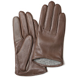 KURODA(クロダ) イタリーラム カシミヤ100％裏地 スマホ操作可能 ショート丈 レディース 本革手袋 グレー