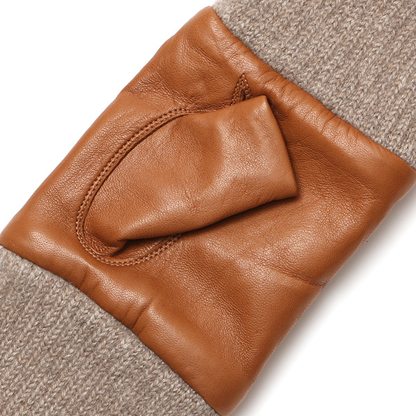 手袋 レディース 本革 カシミヤ裏地 フィンガーレス 防寒 革手袋 日本製 ブランド キャメル ブラウン 茶 茶色 スマホ タッチパネル 操作可能 女性 通勤 ビジネス プレゼント 化粧箱付き おしゃれ 高級 KURODA(クロダ)