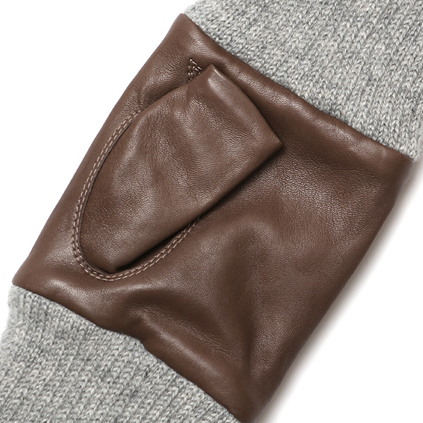 手袋 メンズ 本革 カシミヤ裏地 フィンガーレス 防寒 革手袋 日本製 ブランド グレー グレイ 灰色 スマホ タッチパネル 操作可能 男性 通勤 ビジネス プレゼント 化粧箱付き おしゃれ 高級 KURODA(クロダ)