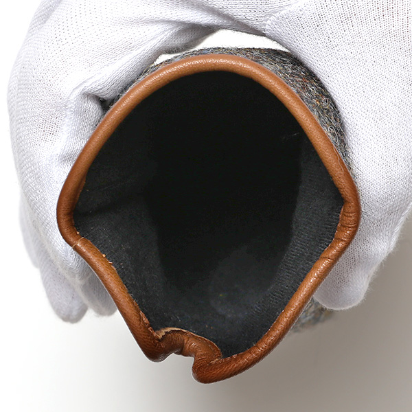 ハリスツイード 日本製 革手袋 レディース スマホ対応 化粧箱付き ブランド 防寒 本革 手袋 ブラウン 茶 茶色 チクチクしない 暖かい タッチパネル 操作可能 プレゼント ギフト かわいい 女性 ビジネス 仕事 クリスマス KURODA(クロダ)