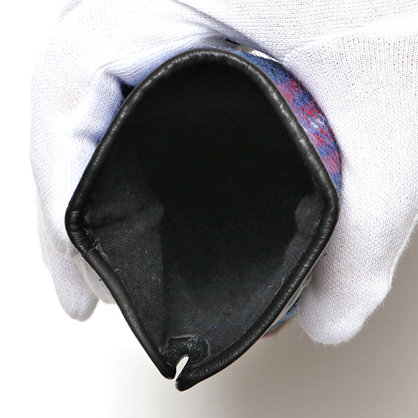 ハリスツイード 日本製 革手袋 レディース スマホ対応 化粧箱付き ブランド 防寒 本革 手袋 ブルー ネイビー 青色 チクチクしない 暖かい タッチパネル 操作可能 プレゼント ギフト かわいい 女性 ビジネス 仕事 クリスマス KURODA(クロダ)