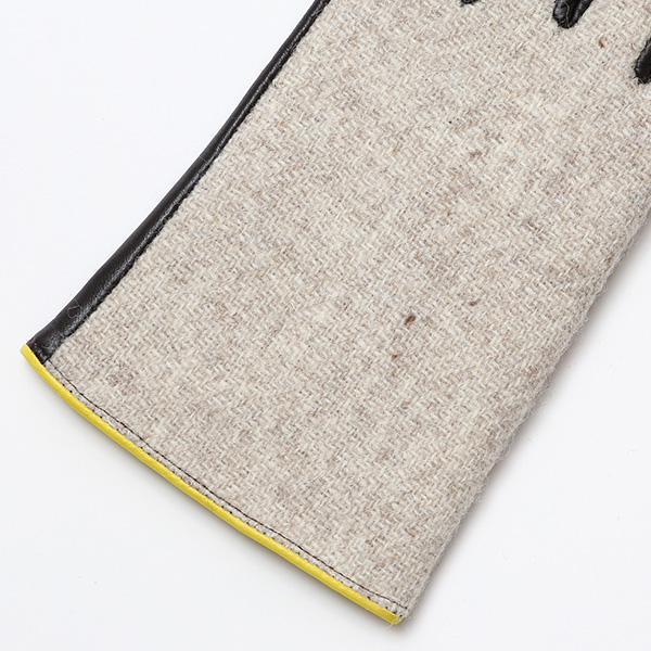 ハリスツイード 日本製 革手袋 レディース スマホ対応 化粧箱付き ブランド 防寒 本革 手袋 ベージュ 肌色 チクチクしない 暖かい タッチパネル 操作可能 プレゼント ギフト かわいい 女性 ビジネス 仕事 クリスマス KURODA(クロダ)