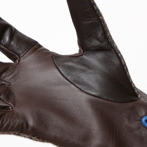 ハリスツイード 日本製 革手袋 レディース スマホ対応 化粧箱付き ブランド 防寒 本革 手袋 ベージュ 肌色 チクチクしない 暖かい タッチパネル 操作可能 プレゼント ギフト かわいい 女性 ビジネス 仕事 クリスマス KURODA(クロダ)