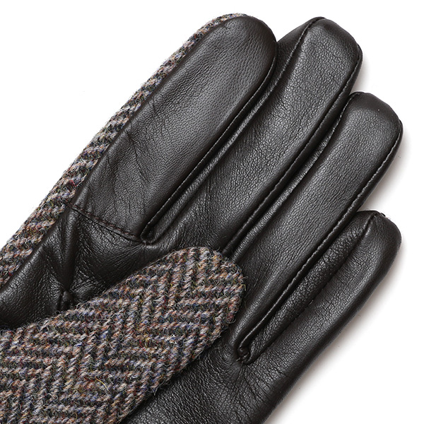  ハリスツイード 日本製 革手袋 レディース スマホ対応 化粧箱付き ブランド 防寒 本革 手袋 パープル 紫色 チクチクしない 暖かい タッチパネル 操作可能 プレゼント ギフト かわいい 女性 ビジネス 仕事 クリスマス KURODA(クロダ)