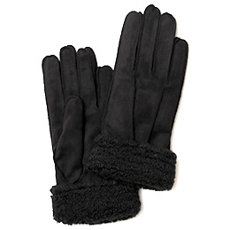 KURODA(クロダ) フェイクスエード マイクロボア裏地 レディース 手袋 ブラック