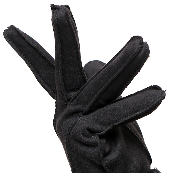  フェイクスエード マイクロボア裏地 暖かい 防寒 レディース 手袋 ブラック 黒 黒色 日本企画 ブランド クリスマス かわいい 女性 ギフト プレゼント ファー付き おしゃれ チクチクしない KURODA(クロダ)