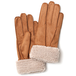 KURODA(クロダ) フェイクスエード マイクロボア裏地 レディース 手袋 ブラウン