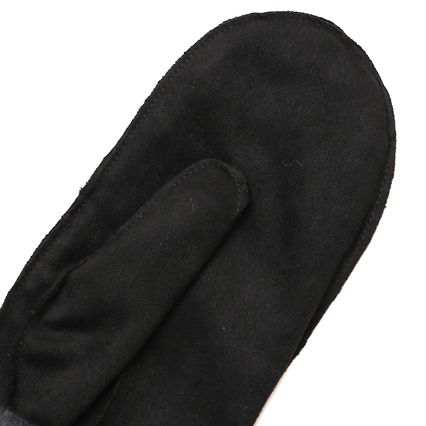 フェイクスエード マイクロボア裏地 ミトン レディース 防寒 手袋 ブラック 黒 黒色 日本企画 ブランド クリスマス かわいい 女性 ギフト プレゼント 指無し グローブ おしゃれ チクチクしない KURODA(クロダ)