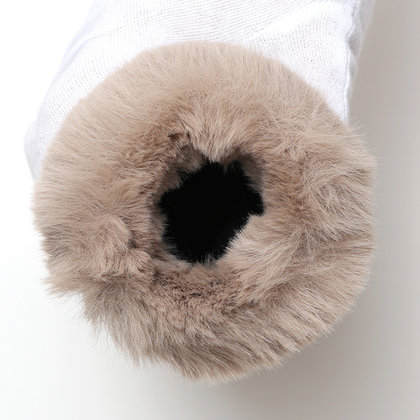  フェイクスエード マイクロボア裏地 ミトン レディース 防寒 手袋 ベージュ 肌色 日本企画 ブランド クリスマス かわいい 女性 ギフト プレゼント 指無し グローブ おしゃれ チクチクしない KURODA(クロダ)