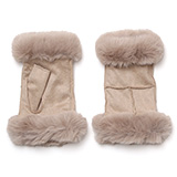 KURODA(クロダ) フェイクスエード マイクロボア裏地 フィンガーレス レディース 手袋 ベージュ