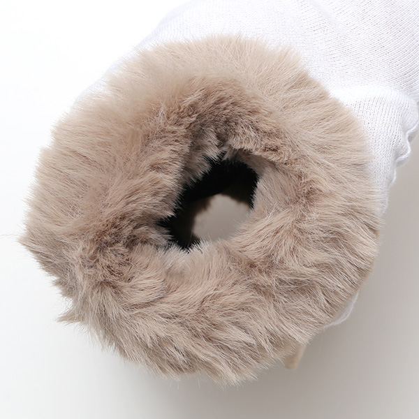  フェイクスエード マイクロボア裏地 フィンガーレス レディース 防寒 手袋 ベージュ 肌色 日本企画 ブランド クリスマス かわいい 女性 ギフト プレゼント 指無し グローブ おしゃれ チクチクしない KURODA(クロダ)