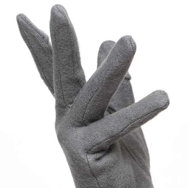  KURODA(クロダ) おさんぽねこ レディース 手袋 スマホ操作可能 グレー グレイ 灰色 暖かい 裏起毛 防寒 猫 動物 アニマル キャラクター 刺繍 かわいい 暖かい 裏起毛 日本企画 ブランド タッチパネル スマートフォン