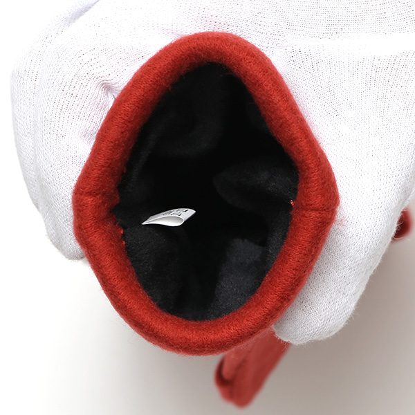  KURODA(クロダ) おさんぽねこ レディース 手袋 スマホ操作可能 レッド ワイン 赤色 暖かい 裏起毛 防寒 猫 動物 アニマル キャラクター 刺繍 かわいい 暖かい 裏起毛 日本企画 ブランド タッチパネル スマートフォン