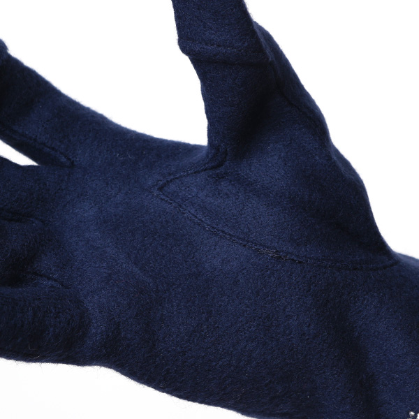  KURODA(クロダ) おさんぽねこ レディース 手袋 スマホ操作可能 ブルー ネイビー 青色 暖かい 裏起毛 防寒 猫 動物 アニマル キャラクター 刺繍 かわいい 暖かい 裏起毛 日本企画 ブランド タッチパネル スマートフォン