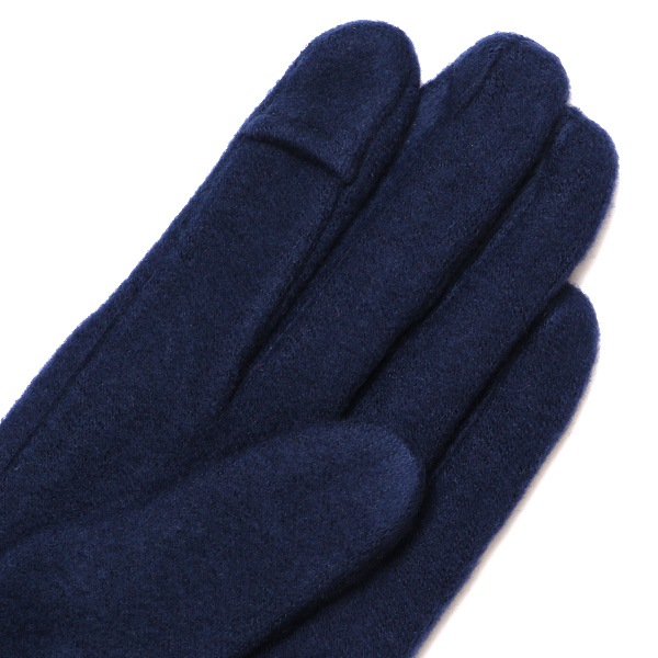  KURODA(クロダ) おさんぽねこ レディース 手袋 スマホ操作可能 ブルー ネイビー 青色 暖かい 裏起毛 防寒 猫 動物 アニマル キャラクター 刺繍 かわいい 暖かい 裏起毛 日本企画 ブランド タッチパネル スマートフォン