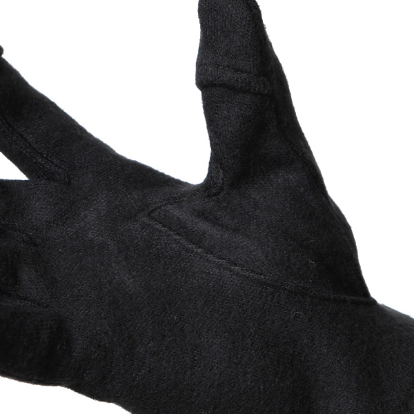  KURODA(クロダ) おひるねねこ レディース 手袋 スマホ操作可能 ブラック 黒 黒色 暖かい 裏起毛 防寒 猫 動物 アニマル キャラクター 刺繍 かわいい 暖かい 裏起毛 日本企画 ブランド タッチパネル スマートフォン