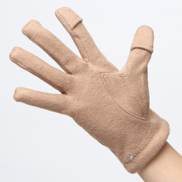  KURODA(クロダ) おひるねねこ レディース 手袋 スマホ操作可能 キャメル ブラウン 茶 茶色 暖かい 裏起毛 防寒 猫 動物 アニマル キャラクター 刺繍 かわいい 暖かい 裏起毛 日本企画 ブランド タッチパネル スマートフォン