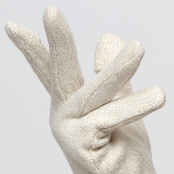 KURODA(クロダ) パンダ刺繍 レディース 手袋 スマホ操作可能 ベージュ 肌色 暖かい 裏起毛 防寒 動物 アニマル キャラクター かわいい 暖かい 裏起毛 日本企画 ブランド タッチパネル スマートフォン