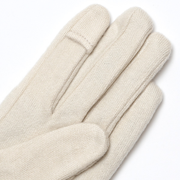 KURODA(クロダ) パンダ刺繍 レディース 手袋 スマホ操作可能 ベージュ 肌色 暖かい 裏起毛 防寒 動物 アニマル キャラクター かわいい 暖かい 裏起毛 日本企画 ブランド タッチパネル スマートフォン