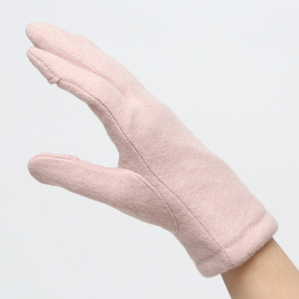 KURODA(クロダ) パンダ刺繍 レディース 手袋 スマホ操作可能 ピンク 桃色 暖かい 裏起毛 防寒 動物 アニマル キャラクター かわいい 暖かい 裏起毛 日本企画 ブランド タッチパネル スマートフォン