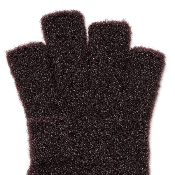  手袋 レディース ナイロンソフトヤーン素材 防寒 暖かい 柔らかい 肌触り ダークブラウン ブラウン 茶 茶色 タッチパネル スマホ操作可能 日本企画 ブランド 付け心地 良い 滑らか 履き心地 女性 KURODA(クロダ)