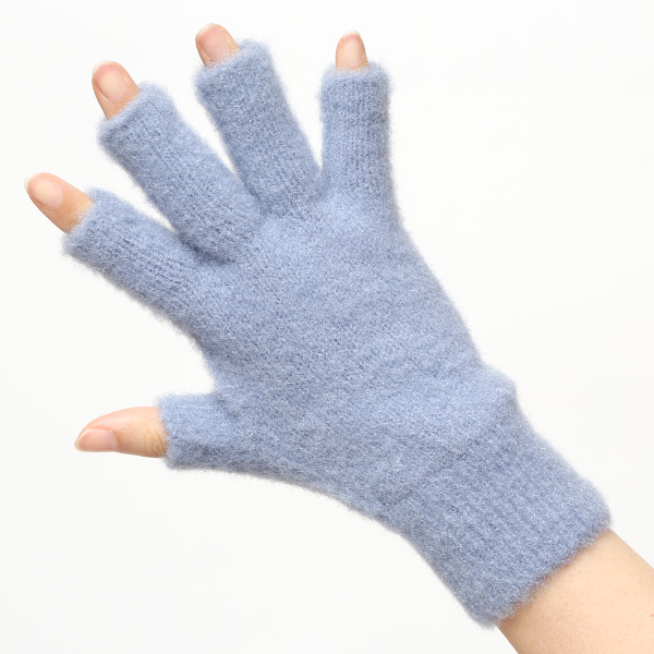 手袋 レディース ナイロンソフトヤーン素材 防寒 暖かい 柔らかい 肌触り ブルー ネイビー 青色 タッチパネル スマホ操作可能 日本企画 ブランド 付け心地 良い 滑らか 履き心地 女性 KURODA(クロダ)
